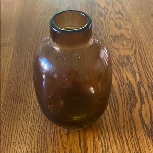 Elegant Brown Glass Vase